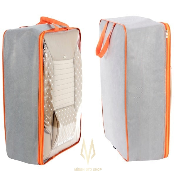 KETEN Kumaş Siyah Beyaz Deri Koltuk Kılıfı