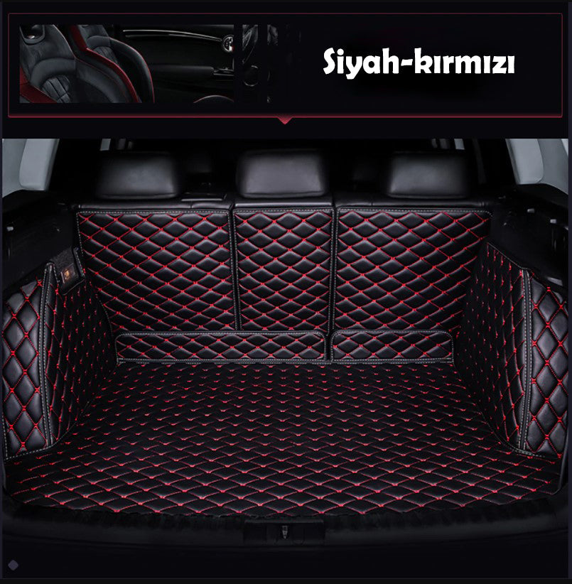 Mercedes GLS 2020-2021 7 kişili ikinci sira 3 kişili koltuk, kolçak arka kısmında bardaklık var Araç İçin 360 Derece Bagaj Paspas