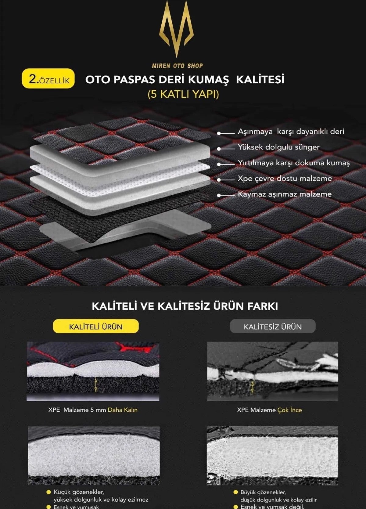 Mercedes C 2008-2013 sedan Araç İçi Düz Paspas